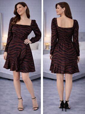 NWT Ted Baker Brodii Exaggerated Shoulder Mini Dress $295